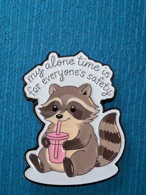Cute Raccoon Enamel Pin